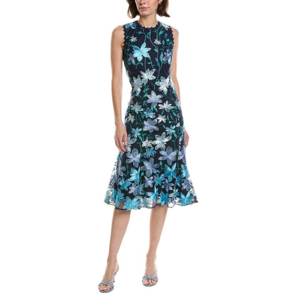 Tahari Asl Womens  Sleeveless Mini Dress, Navy